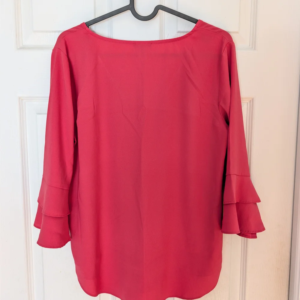 Ann Taylor Bell Sleeve V-Neck Blouse - Picture 5 of 5